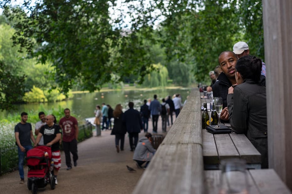 people cafe and walking park London